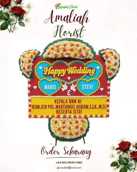 Papan Bunga Pernikahan Datah Bilang Baru